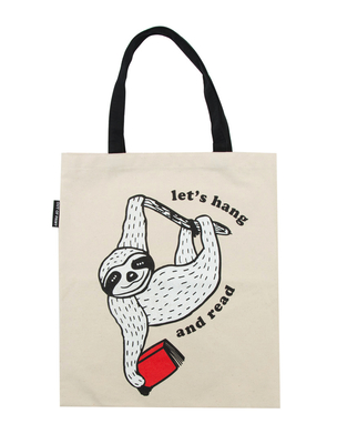 Book Sloth: Let's Hang and Read Tote Bag