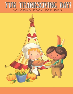 happy thanksgiving activity book for kids ages 4-8 : A Fun