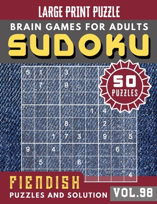 Sudoku for adults: Fiendish Sudoku - Hard Sudoku book for Expert - Large Print Sudoku Maths Book for Adults & Seniors Cover Image