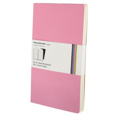 Moleskine Volant Notebook (Set of 2 ), Large, Ruled, Pink Magenta, Magenta, Soft Cover (5 x 8.25)