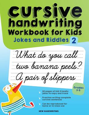 Cursive Handwriting Workbook for Kids: Jokes and Riddles 2 Cover Image