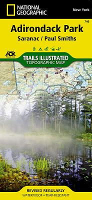 Saranac, Paul Smiths: Adirondack Park (National Geographic Trails Illustrated Map #746) Cover Image