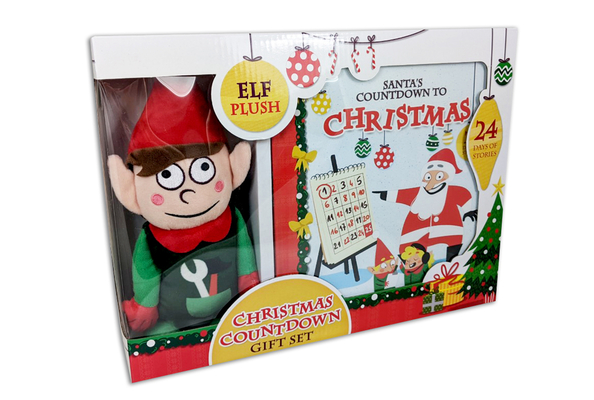Christmas Countdown Gift Set: Storybook and Elf Plush Toy By Kim Thompson, Élodie Duhameau (Illustrator) Cover Image