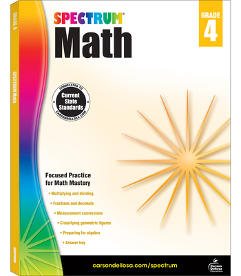 Spectrum Math Workbook, Grade 4 By Spectrum (Compiled by) Cover Image