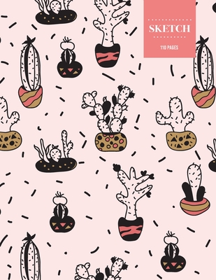 Sketch 110 Pages: Cactus Sketchbook for Kids, Teen and College Students - Succulent Llama Pattern By Sketch Notebook Hinterland Cover Image