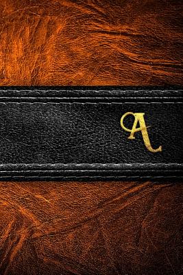 A: Gold Letter Inlay Antique Monogram Vintage Leather (Effect) Organizer Plannner 2019 By Dms Books Cover Image
