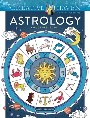 Creative Haven Astrology Coloring Book Cover Image