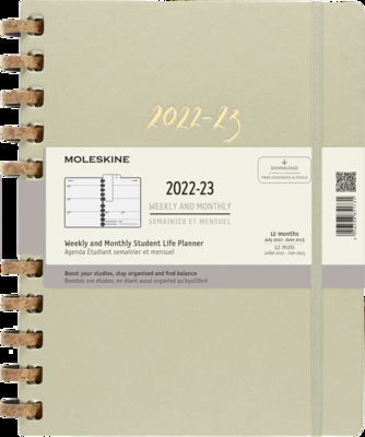 Moleskine 2022-2023 Spiral Academic Planner, 12M, Extra Extra Large, Crush Kiwi, Hard Cover (8.5 x 11) Cover Image