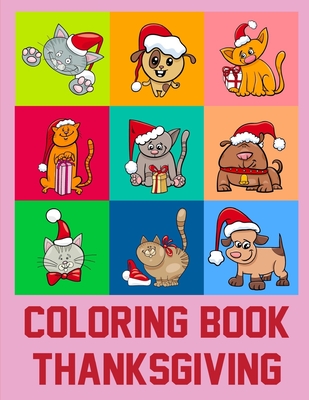 Coloring Book Thanksgiving: Funny Christmas Book for special occasion age 2-5 (Safari Animals #7) Cover Image