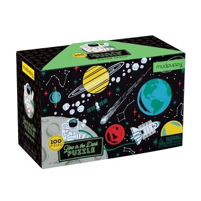 Outer Space Glow-in-the-Dark Puzzle By Mudpuppy, Brave the Woods (Illustrator) Cover Image