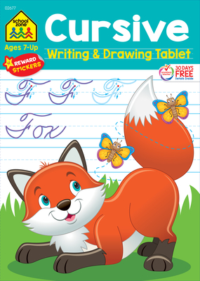 School Zone Cursive Writing & Drawing Tablet Workbook By School Zone Cover Image