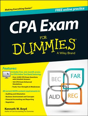 CPA Exam for Dummies with Online Practice By Kenneth W. Boyd Cover Image
