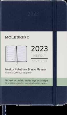 Moleskine 2023 Weekly Notebook Planner, 12M, Pocket, Sapphire Blue, Hard Cover (3.5 x 5.5) By Moleskine Cover Image