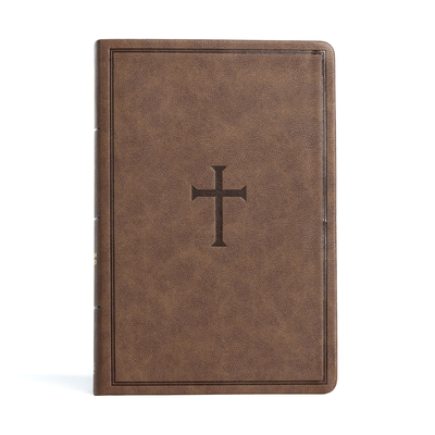 CSB Giant Print Reference Bible, Brown LeatherTouch, Indexed Cover Image