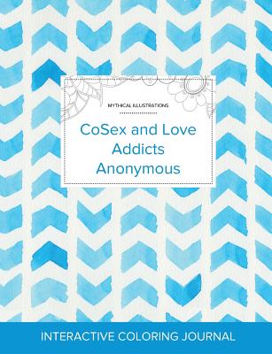 Adult Coloring Journal: Cosex and Love Addicts Anonymous (Mythical Illustrations, Watercolor Herringbone) Cover Image