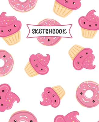 Sketchbook: Kawaii Pink Sketch Book for Kids - Practice Drawing and Doodling - Sketching Book for Toddlers & Tweens Cover Image