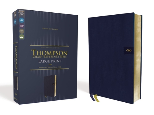 Niv, Thompson Chain-Reference Bible, Large Print, Leathersoft, Navy, Red Letter, Comfort Print By Frank Charles Thompson (Editor), Zondervan Cover Image