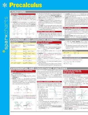 Precalculus Sparkcharts: Volume 56 By Sparknotes Cover Image