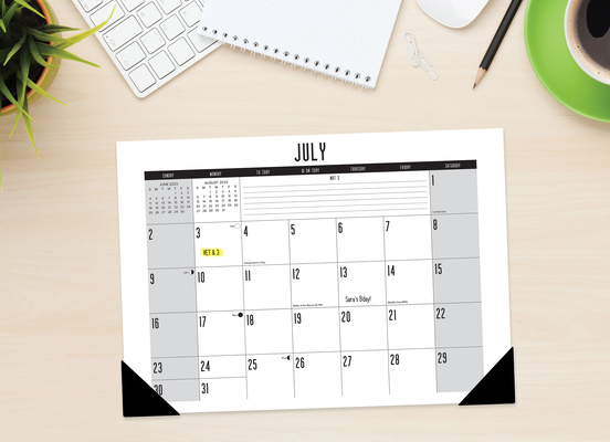 Basic 2023 22 X 17 Large Monthly Deskpad (Desk) | Bookmarks