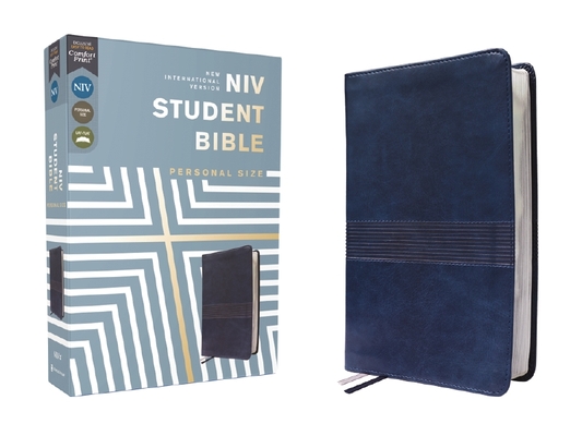 Niv, Student Bible, Personal Size, Leathersoft, Navy, Comfort Print Cover Image