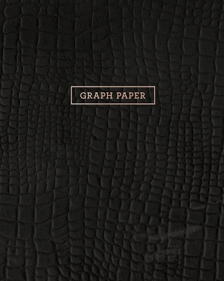 Graph Paper: Executive Style Composition Notebook - Black Alligator Skin Leather Style, Softcover - 8 x 10 - 100 pages (Office Esse By Birchwood Press Cover Image