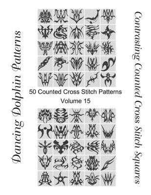 Contrasting Counted Cross Stitch Squares: 50 Counted Cross Stitch Patterns (Volume #15) Cover Image