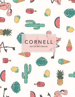 Cornell Notes Notebook: Cactus + Flamingo - 120 Pages 8.5x11