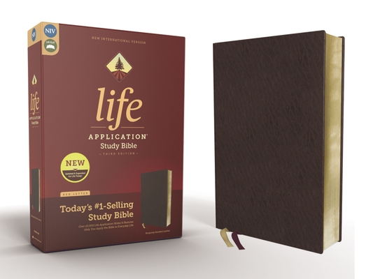Niv, Life Application Study Bible, Third Edition, Bonded Leather, Burgundy, Red Letter Edition Cover Image