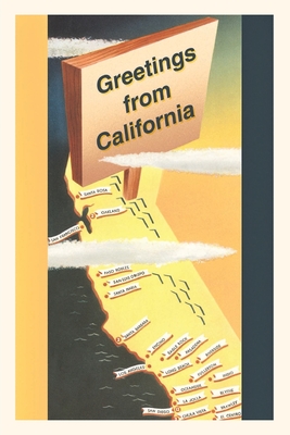 The Vintage Journal Greetings from California, Cartoon Map Cover Image