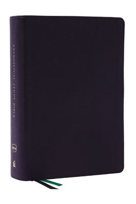 Evangelical Study Bible: Christ-Centered. Faith-Building. Mission-Focused. (Nkjv, Black Genuine Leather, Red Letter, Thumb Indexed, Large Comfort Prin Cover Image