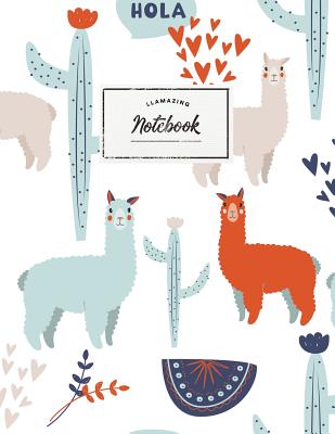 Notebook: Llamazing llama notebook ★ Personal notes ★ Daily diary ★ Office supplies 8.5 x 11 - big notebook 15 Cover Image