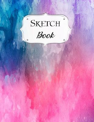 Sketch Book: Watercolor Sketchbook Scetchpad for Drawing or Doodling Notebook Pad for Creative Artists #6 Pink Blue Purple Cover Image