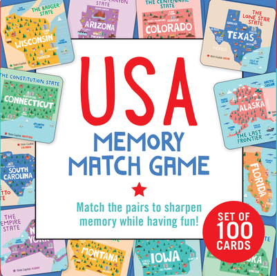 USA Memory Match Game (Set of 100 Cards) Cover Image