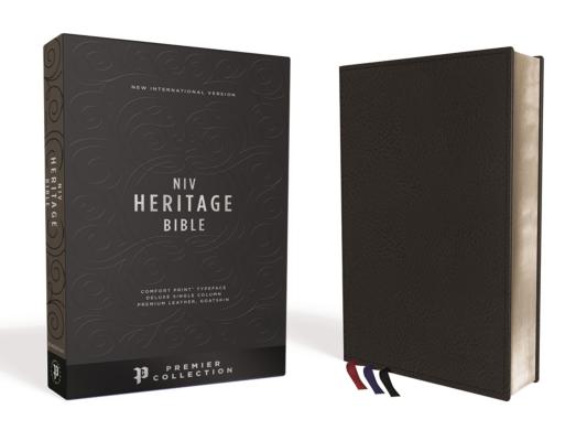 NIV, Heritage Bible, Deluxe Single-Column, Premium Leather, Black, Sterling Edition, Comfort Print Cover Image