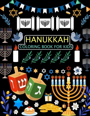 Hanukkah Coloring Book For Kids: Hanukkah Coloring Book For Adults Cover Image