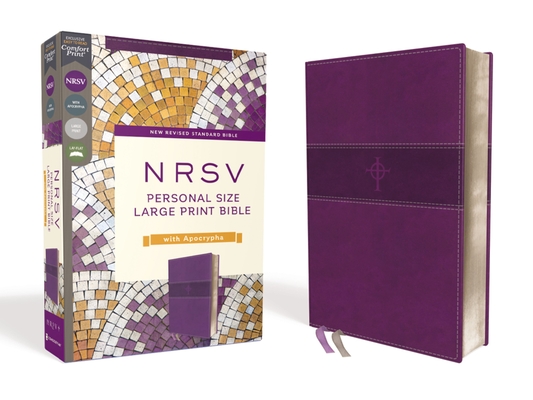 Nrsv, Personal Size Large Print Bible with Apocrypha, Leathersoft, Purple, Comfort Print By Zondervan Cover Image