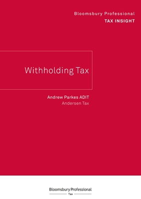 Bloomsbury Professional Tax Insight - Withholding Tax Cover Image