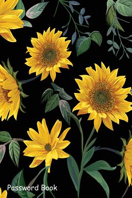 Password Book: Include Alphabetical Index With Sun Flower illustration Seamless Pattern By Shamrock Logbook Cover Image