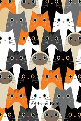 Address Book: Alphabetical Index with Pattern with Cute Cats Idea Cover Cover Image
