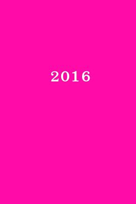 2016: Kalender/Agenda: 1 week op pagina's, Formaat ca. A5, Kaft pink (Paperback) | Books and Crannies