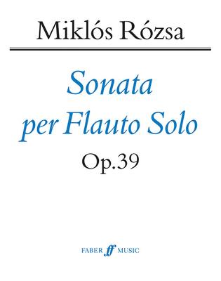 Flute Sonata, Op. 39 (Faber Edition) Cover Image