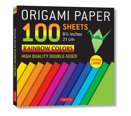 Origami Paper 100 Sheets Rainbow Colors 8 1/4 (21 CM): Extra Large Double-Sided Origami Sheets Printed with 12 Different Color Combinations (Instructi By Tuttle Studio (Editor) Cover Image