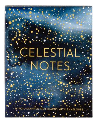 Celestial Notes: 16 Foil-Stamped Notecards with Envelopes (Celestial Star Stationery, Space and Galaxy Watercolor Blank Notecards) By Yao Cheng (By (artist)) Cover Image