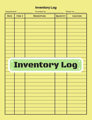 Inventory log: V.15 - Inventory Tracking Book, Inventory Management and Control, Small Business Bookkeeping / double-sided perfect bi Cover Image