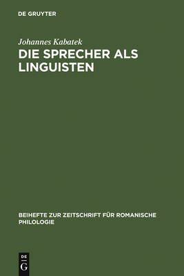 Die Sprecher als Linguisten Cover Image