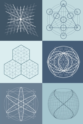 Notebook: Sacred Geometry design with six signs, dot grid paper By M. Reilly Cover Image
