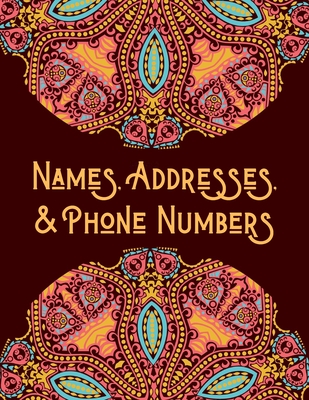 Names, Addresses, & Phone Numbers: Address Book With Alphabet Index (Large Tabbed Address Book). Cover Image