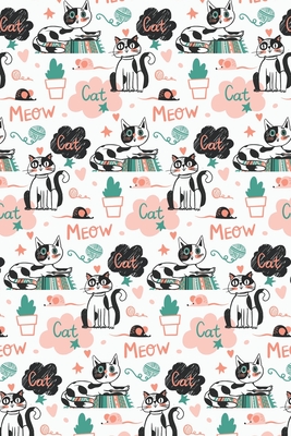 Meow Meow: Internet Password Logbook Large Print With Tabs - Cat Pattern Cover
