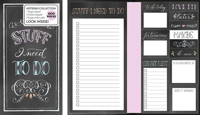 Book of Sticky Notes: Stuff I Need to Do (Chalkboard) Cover Image