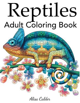 Reptiles Adult Coloring Book Cover Image